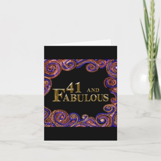 Carte 41e anniversaire  (Devant)