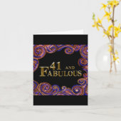 Carte 41e anniversaire  (Fleur jaune)