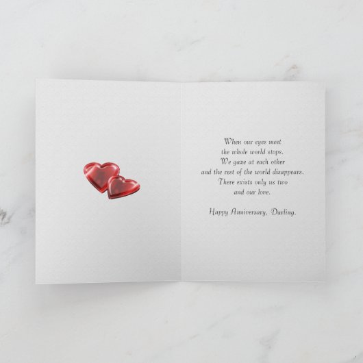 Carte 41e anniversaire de mariage romantique pour mari (Intérieur)