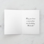 Carte 41e anniversaire : Fancy, Elegant Script + Nom per (Intérieur)
