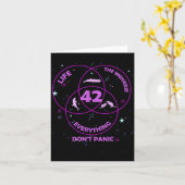 Carte 42 Answer To Life Universe Everything  (Fleur jaune)