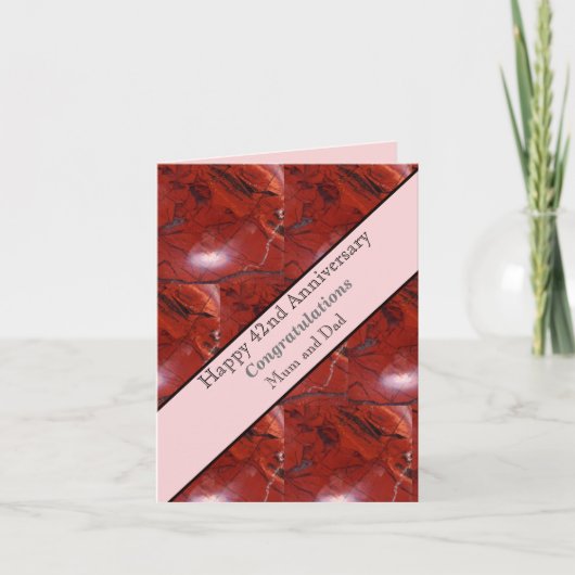 Carte 42e anniversaire du Mariage Jasper (Devant)