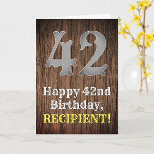 Carte 42e anniversaire : Pays inspiré par l'Ouest Look,