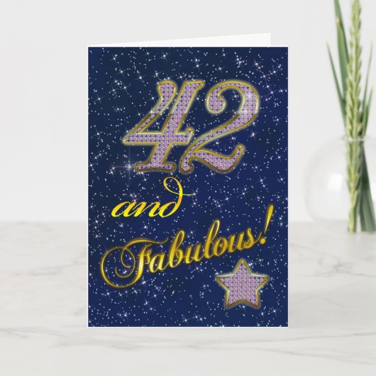 Carte 42e anniversaire pour quelqu'un Fabulous (Devant)