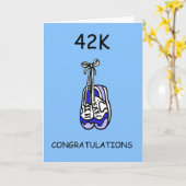 Carte 42K Marathon Félicitations pour Lui (Fleur jaune)
