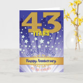 Carte 43 Anniversaire de la reprise Numéros gras (Fleur jaune)