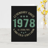 Carte 43 ans Légende Anniversaire 43e anniversaire (Fleur jaune)