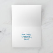 Carte 43e anniversaire : Bold, amusant, simple, arc-en-c (Intérieur)