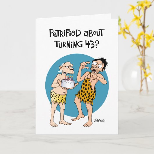 Carte 43e anniversaire de son fils (Fleur jaune)