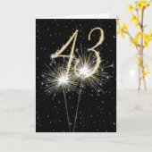 Carte 43e anniversaire du mariage (Fleur jaune)