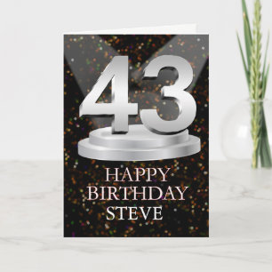 Carte 43e anniversaire Points saillants Ajouter une cart
