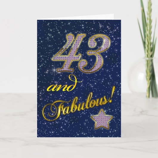 Carte 43e anniversaire pour quelqu'un Fabulous (Devant)