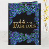 Carte 44e anniversaire  (Fleur jaune)