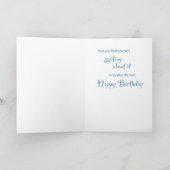 Carte 44e Anniversaire Chien dans Lunettes de soleil amu (Intérieur)