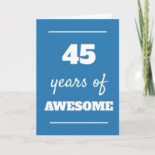 Carte 45 Ans d'être Génial - 45e Anniversaire Bleu