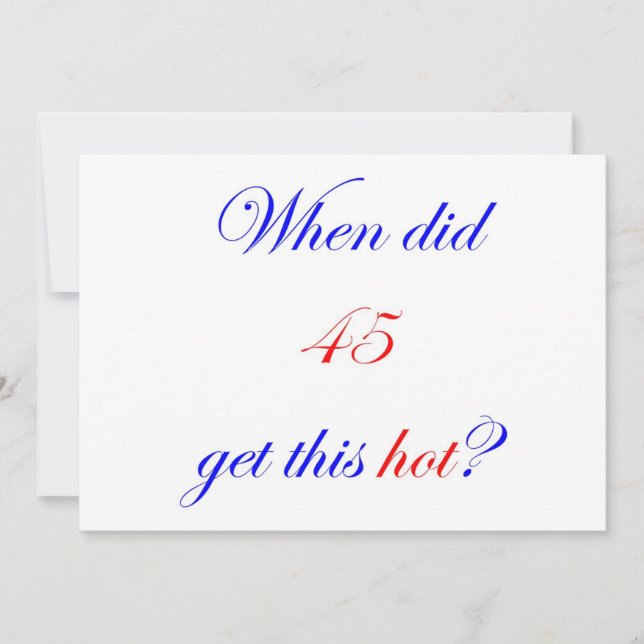 Carte 45 Chaud (Devant)