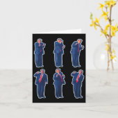 Carte 45 Danse Donald Trump 47e Président Trump 1 (Fleur jaune)