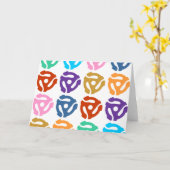 Carte 45 RPM Record Adapter Pop Art (Fleur jaune)