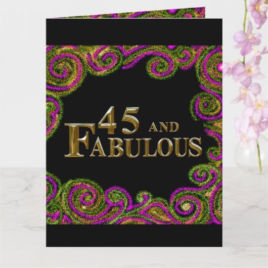 Carte 45e anniversaire (Orchidée)