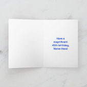 Carte 45e anniversaire : Arc-en-ciel amusant #, Nom pers (Intérieur)