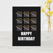 Carte 45e anniversaire avec bougies (Fleur jaune)