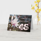 Carte 45e anniversaire avec magnolia (Fleur jaune)