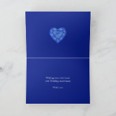 Carte 45e anniversaire du mariage saphir maintenant phot (Intérieur)