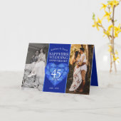 Carte 45e anniversaire du mariage saphir maintenant phot (Fleur jaune)