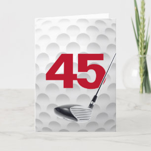 Carte 45e anniversaire Golf Ball Design