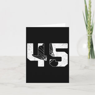 Carte 45e anniversaire Hommes Badminton Joueur Badminton