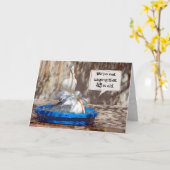 Carte 45e anniversaire Humour de Pélicans (Fleur jaune)