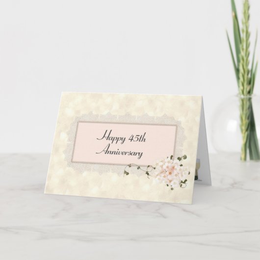 Carte 45e anniversaire Hydrangea Bouquet (Devant)