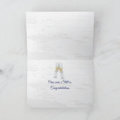 Carte 45e Anniversaire Rose Bleue et Perles (Intérieur)