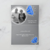 Carte 45e anniversaire saphir anneau maintenant puis pho (Intérieur)