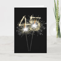 45e anniversaire Sparklers sur Noir