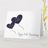 Carte 45e saphir mariage anniversaire maman & papa (Fleur jaune)