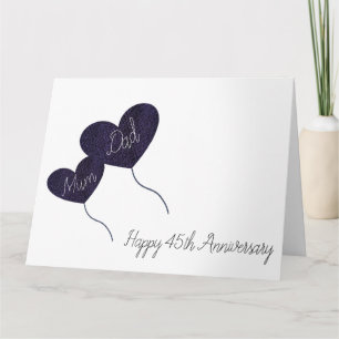Carte 45e saphir mariage anniversaire maman & papa