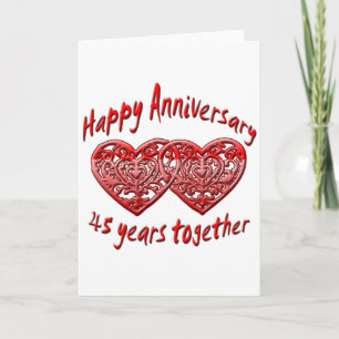 Carte 45ème. Anniversaire