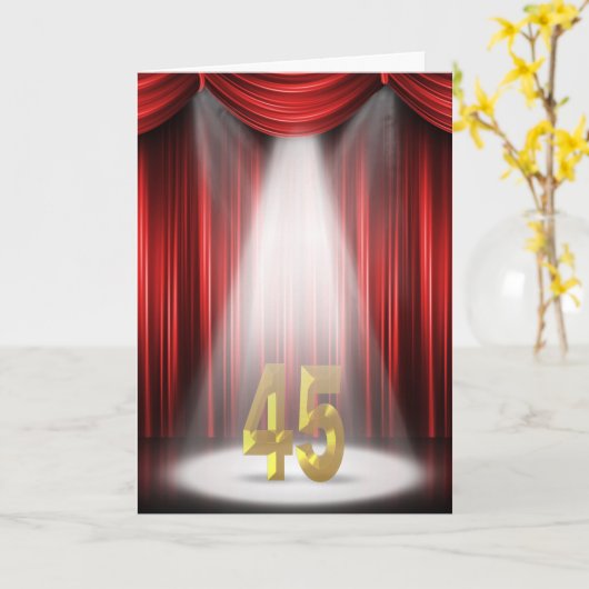Carte 45th Anniversary Spotlight Congratulations (Fleur jaune)