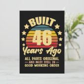 Carte 46 Years Ago All Parts Original 46th Birthday (Debout devant)