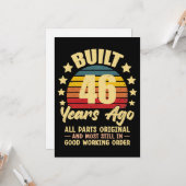 Carte 46 Years Ago All Parts Original 46th Birthday (Devant/Arrière en situation)