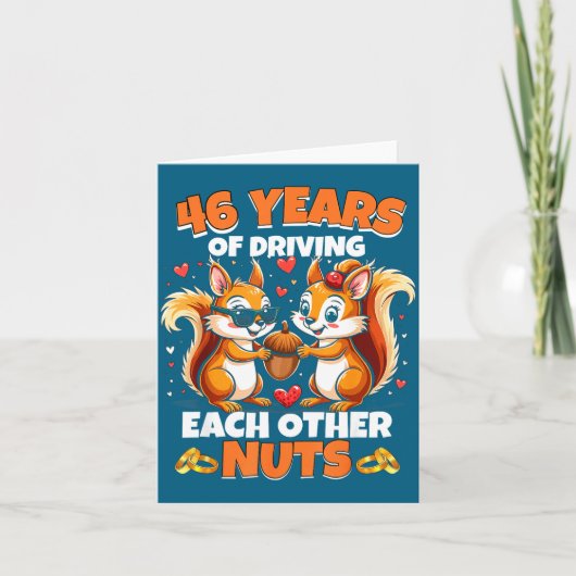 Carte 46e anniversaire de mariage 46 conceptions de cond (Devant)