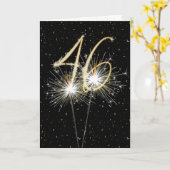 Carte 46e anniversaire du mariage (Fleur jaune)