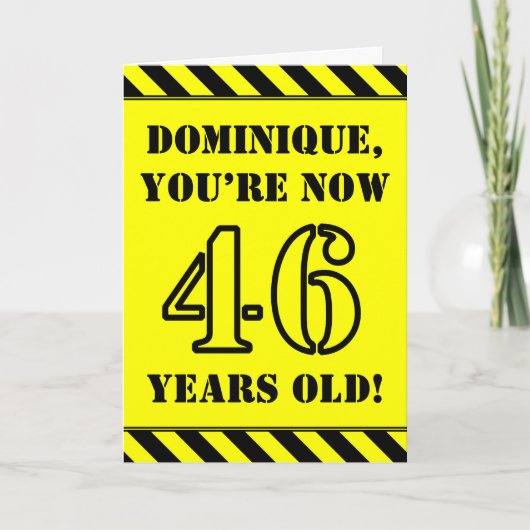 Carte 46e anniversaire : Jeu de style graphique, Nom per (Devant)