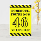 Carte 46e anniversaire : Jeu de style graphique, Nom per (Fleur jaune)
