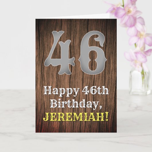 Carte 46e anniversaire : Pays inspiré par l'Ouest Look, (Orchidée)