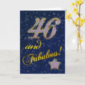 Carte 46e anniversaire pour quelqu'un Fabulous (Fleur jaune)
