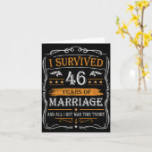 Carte 46th Wedding Anniversary Shirt Couples Husband Wif (Fleur jaune)