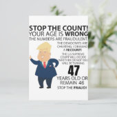 Carte 47 ans Trump heureux anniversaire présent drôle (Debout devant)
