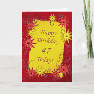 Carte 47e anniversaire